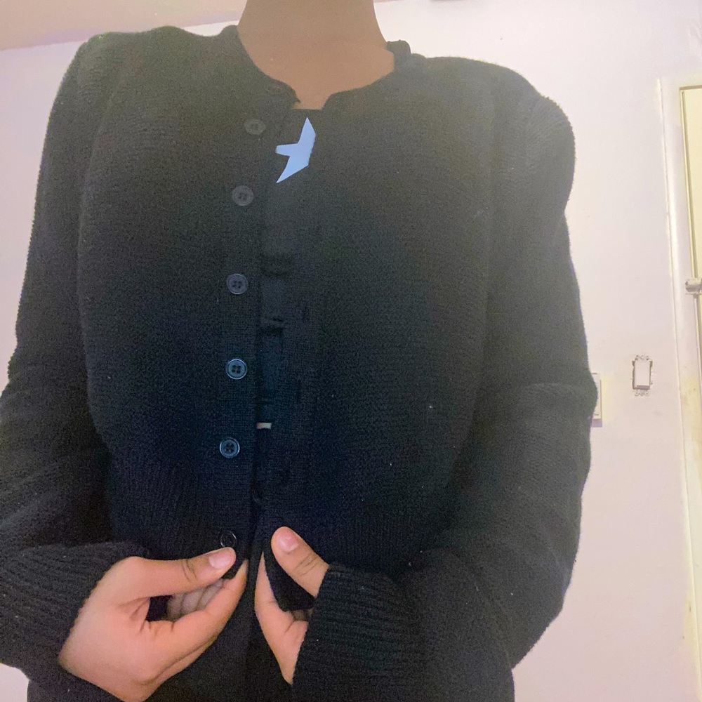 Black button up cardigan